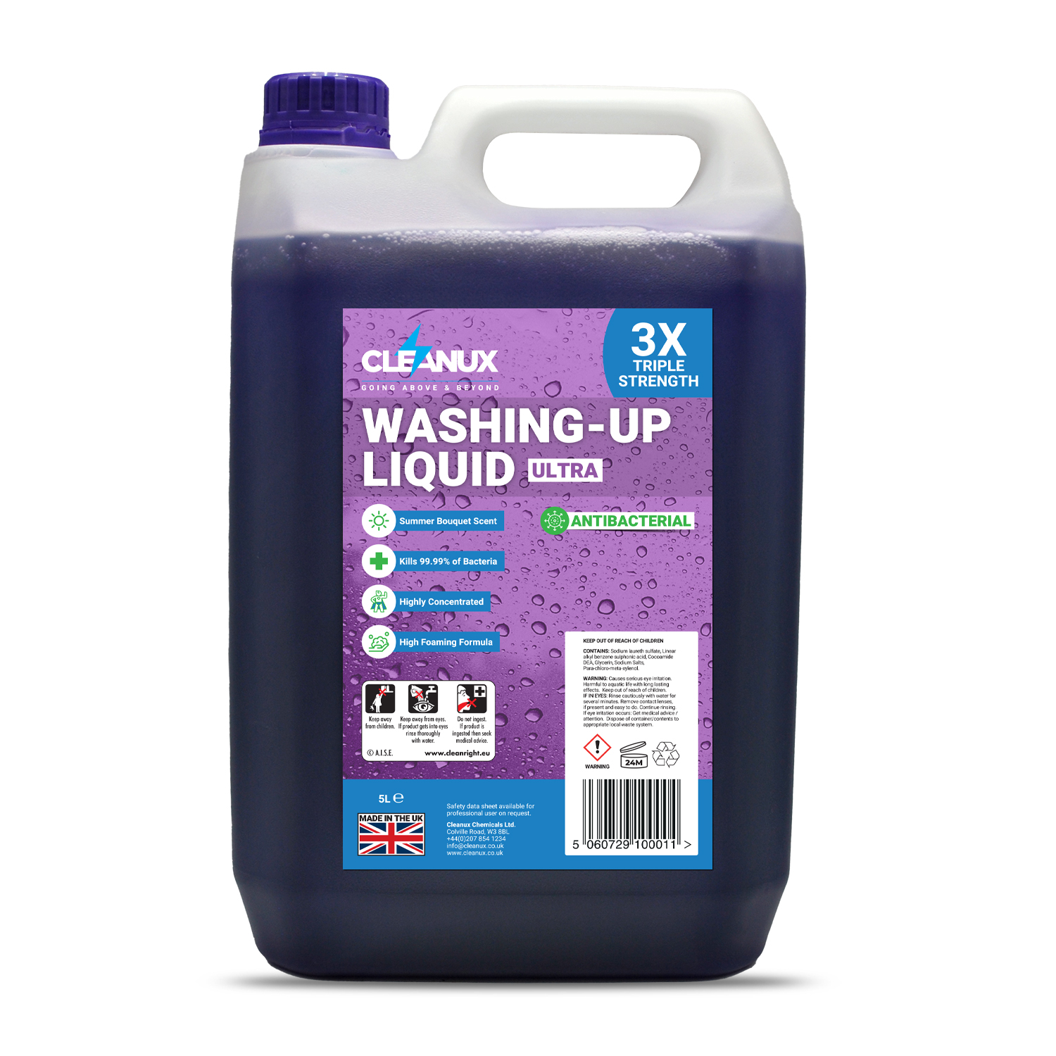 Concentrated Washing Up Liquid Detergent Antibacterial