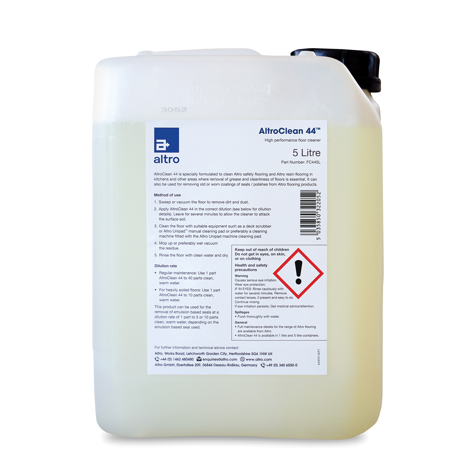 Alkaline Floor Cleaner Altro Clean 44