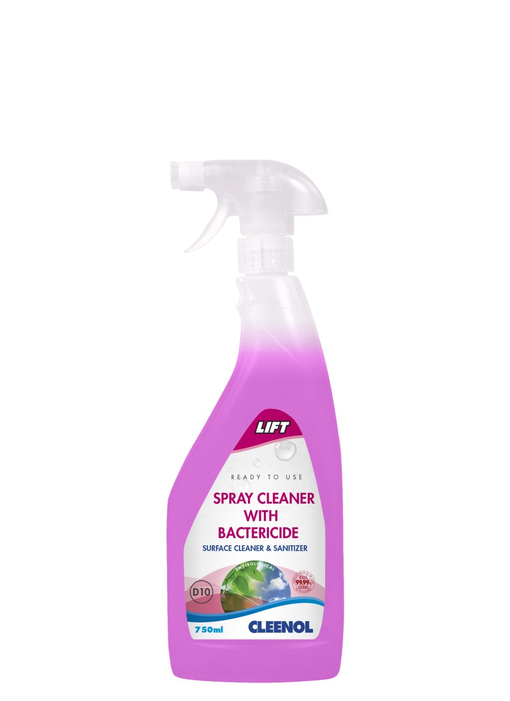 Spray Cleaner with Bactericide Lift