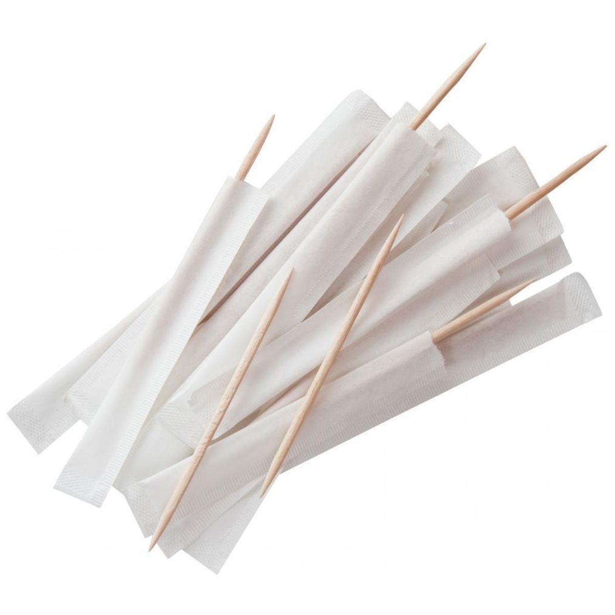 Birchwood Toothpick Double Pointed Paper Wrapped, 68x2mm