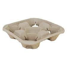Extra Heavy Duty Pulp 4-Cup Holder/Carrier Case of 300