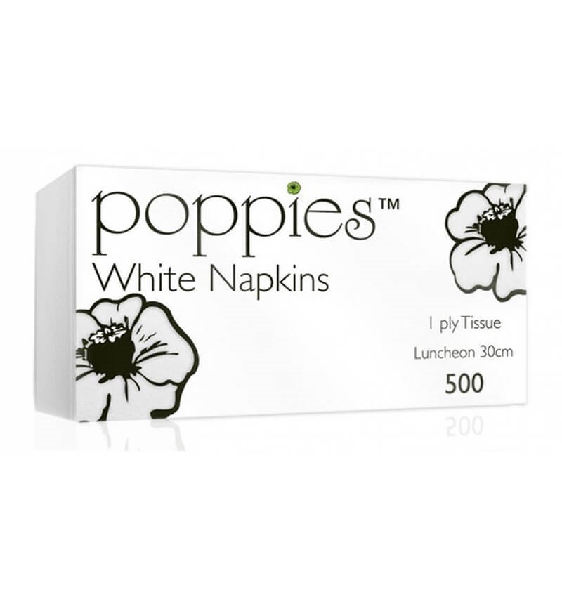 Napkins 1ply 4-fold Poppies