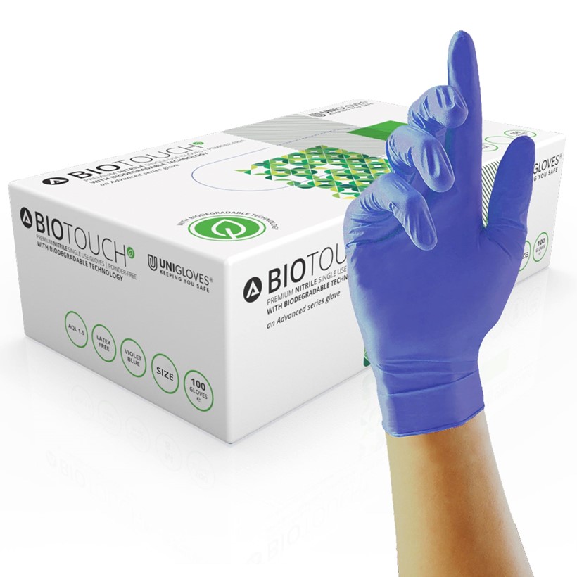 Glove Nitrile Powder Free Uniglove BIOTOUCH