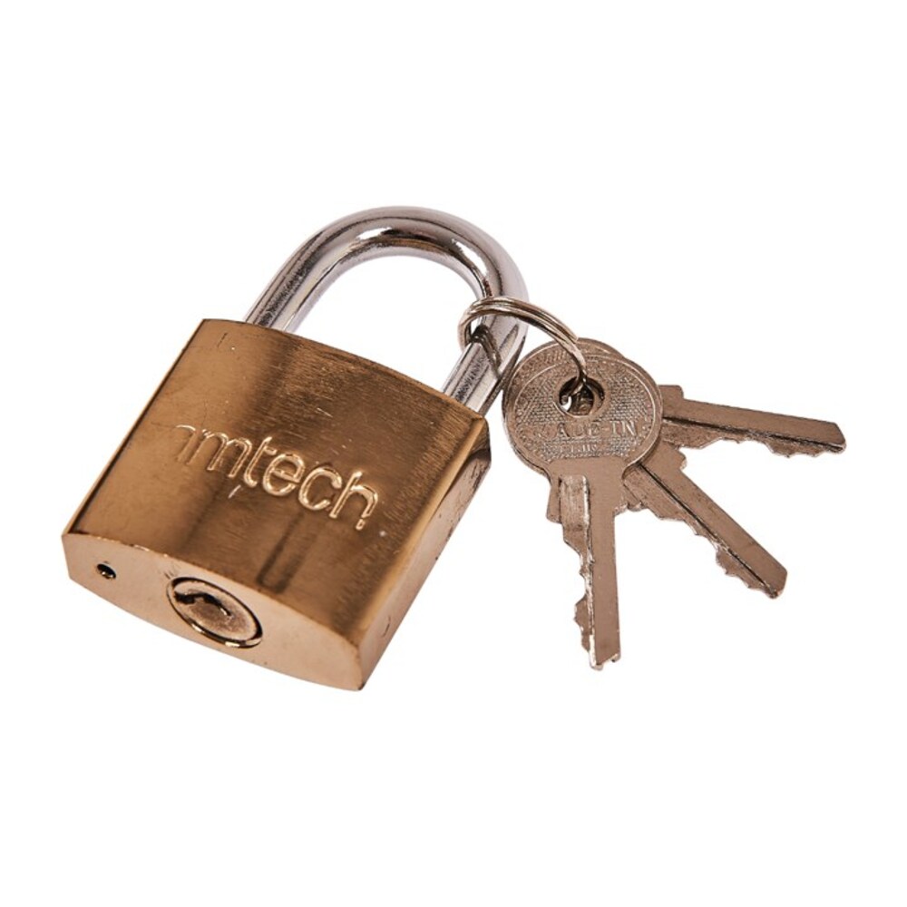 Armtech Brass Padlock 38mm with 5mm steel shackle